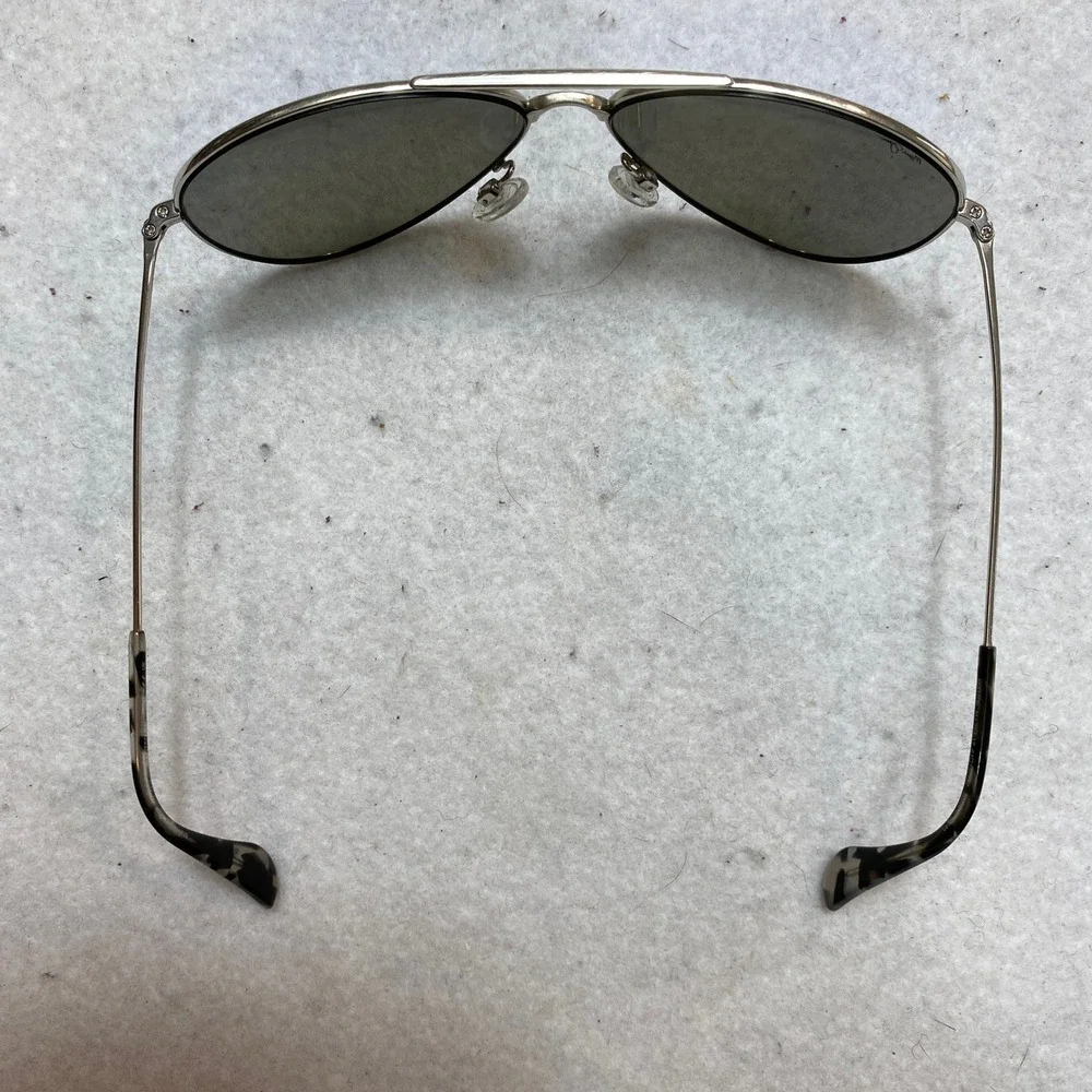 Maui Jim MJ-264 Mavericks Sunglasses Unisex Silver Blue Titanium 61-14-137